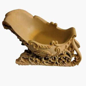Ornate Victorian Sleigh Planter Floral Centerpiece Vintage 9 inch
